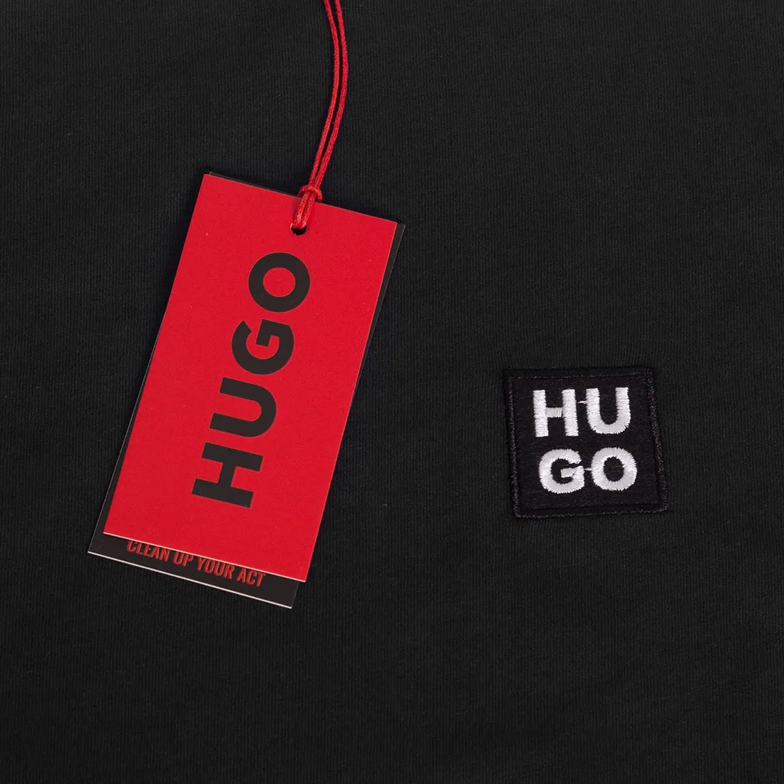 Koszulka męska t-shirt HUGO czarna 100% BAWEŁNA