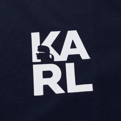 Koszulka męska t-shirt KARL LAGERFELD granatowa 100% BAWEŁNA