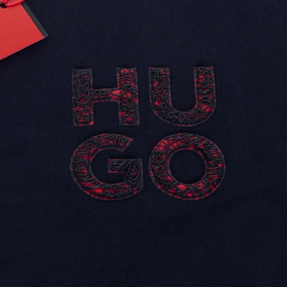 Koszulka męska t-shirt HUGO 100% BAWEŁNA granatowa