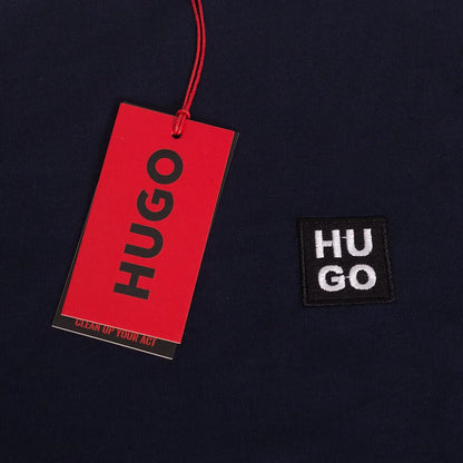 Koszulka męska t-shirt HUGO granatowa 100% BAWEŁNA