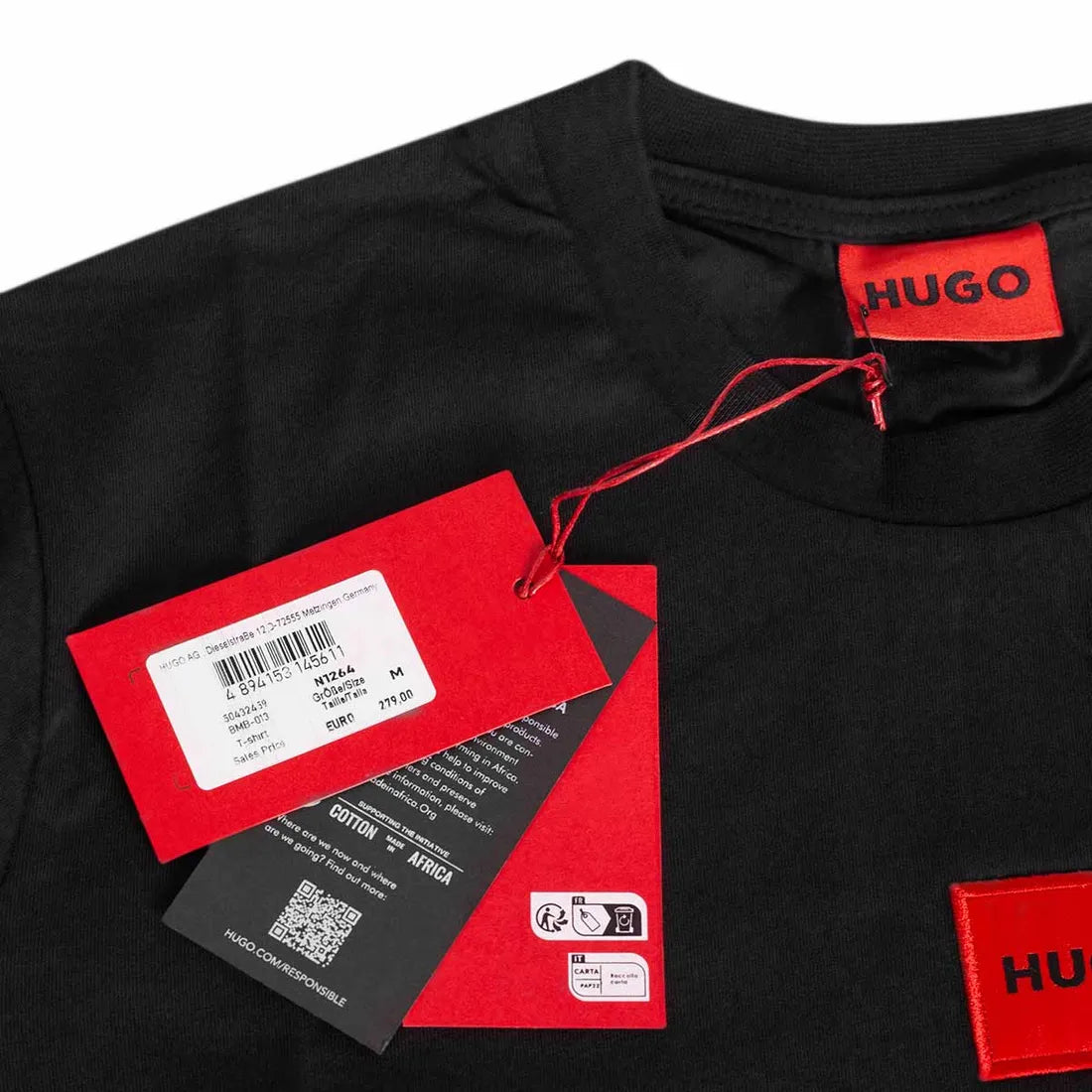 Koszulka męska t-shirt HUGO 100% BAWEŁNA czarna