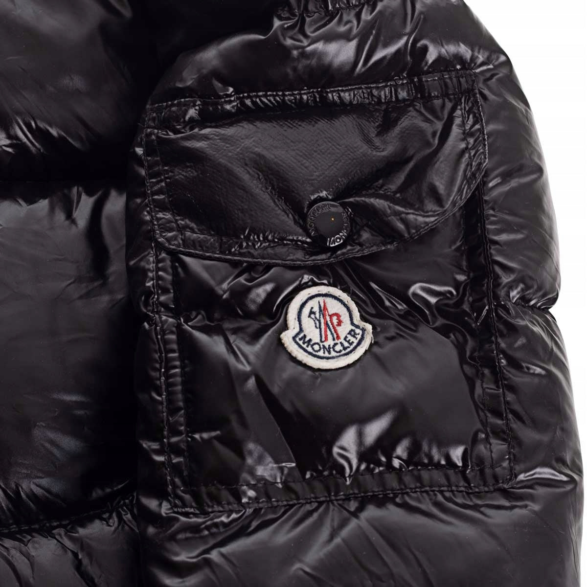 Pikowana puchowa kurtka męska MONCLER zimowa czarna 46