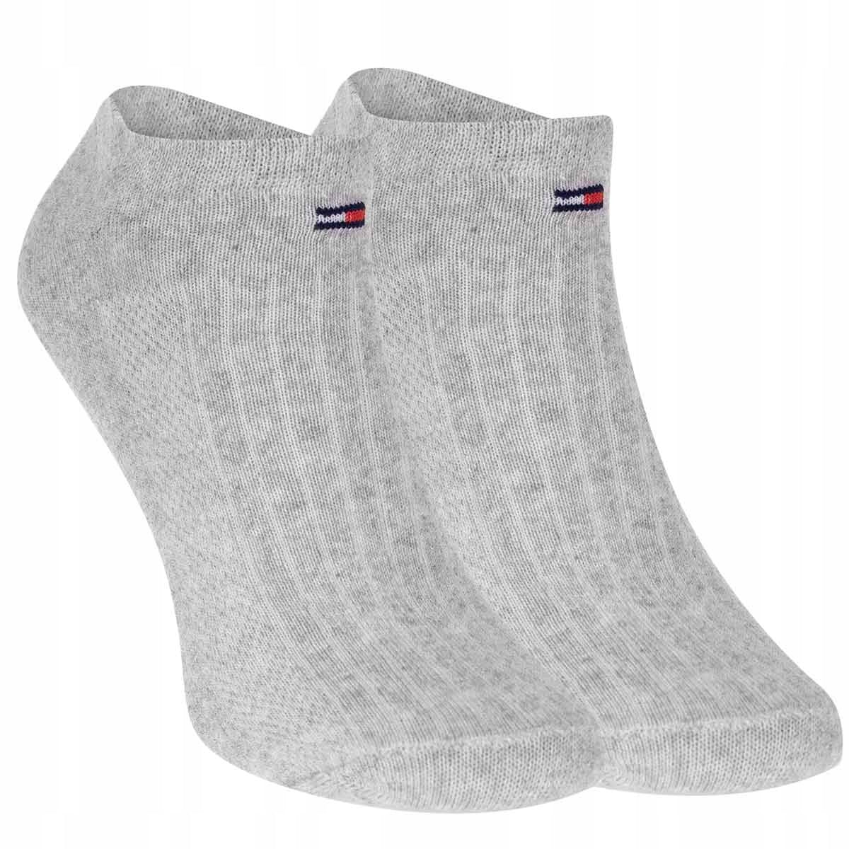 Skarpetki TOMMY HILFIGER stopki 12 par BAWEŁNA białe/szare/czarne