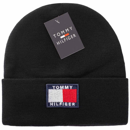 Czapka zimowa TOMMY HILFIGER bawełniana czarna