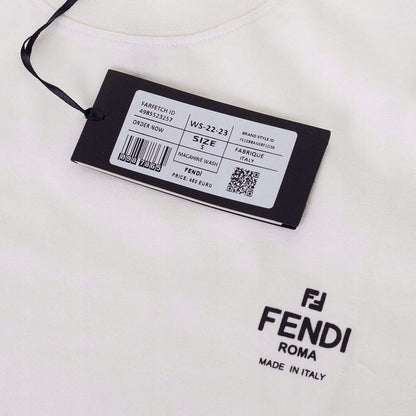 Koszulka męska t-shirt FENDI 100% bawełna biała