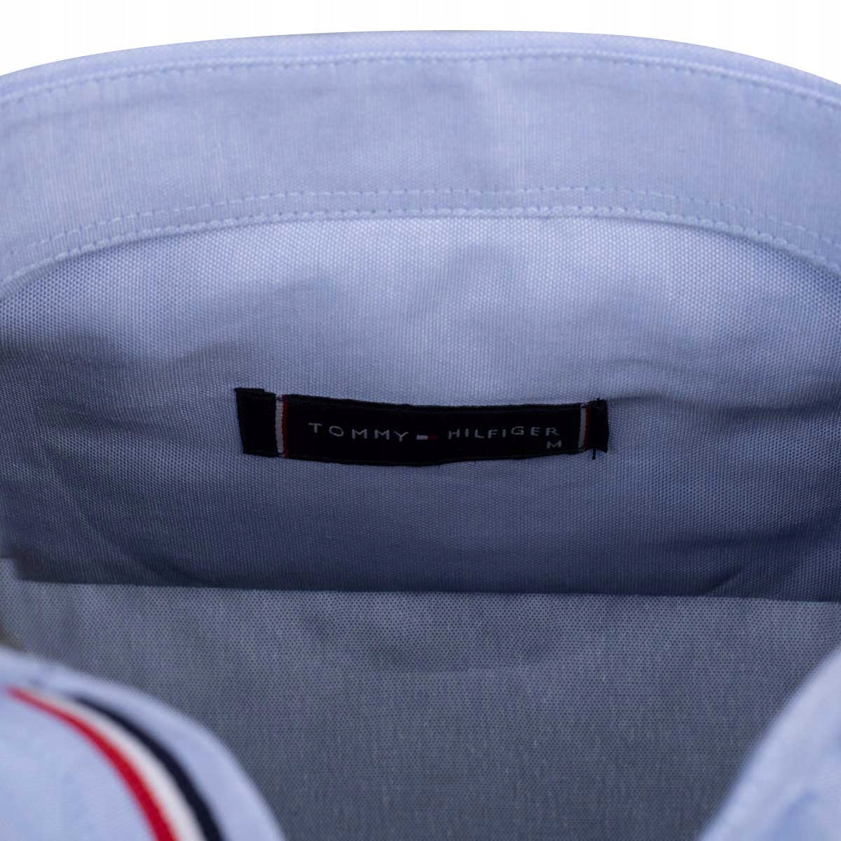 Koszula męska TOMMY HILFIGER długi rękaw BAWEŁNA niebieska