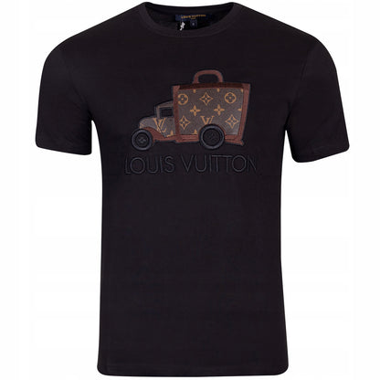 Koszulka męska t-shirt LOUIS VUITTON 100% bawełna czarna