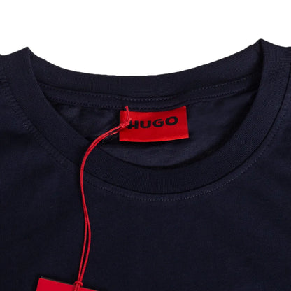 Koszulka męska t-shirt HUGO granatowa 100% BAWEŁNA