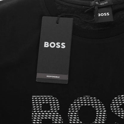 Koszulka męska t-shirt BOSS czarna 100% BAWEŁNA