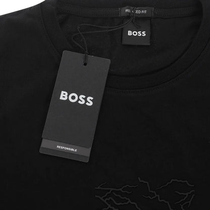 Koszulka męska t-shirt BOSS czarna 100% BAWEŁNA