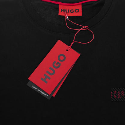 Koszulka męska t-shirt HUGO 100% BAWEŁNA czarna