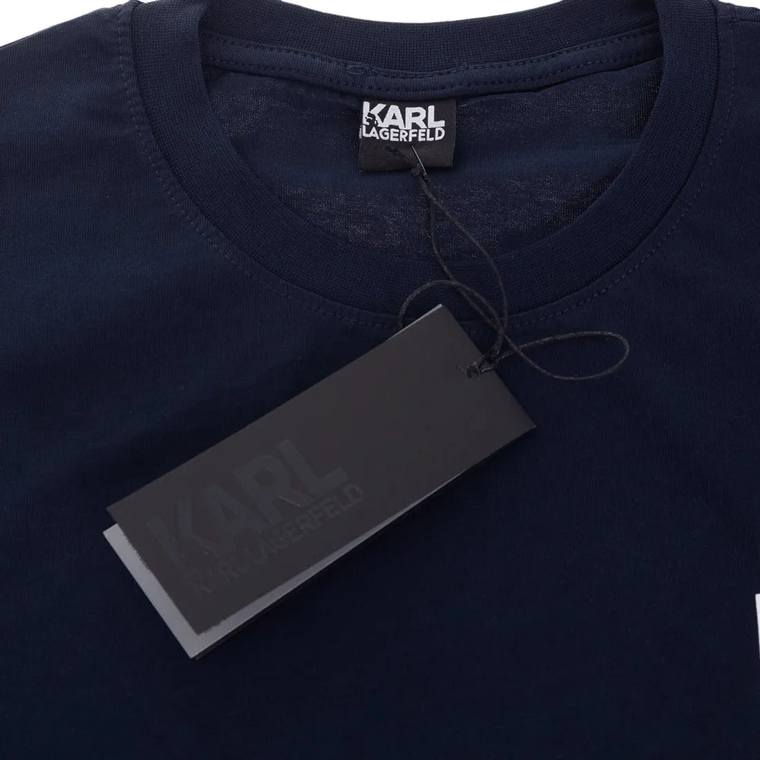Koszulka męska t-shirt KARL LAGERFELD granatowa 100% BAWEŁNA