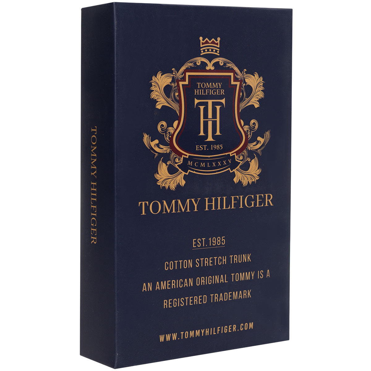 GIFTBOX Bokserki męskie TOMMY HILFIGER majtki PREZENT 3 PARY BAWEŁNA czarne/szare/grafitowe