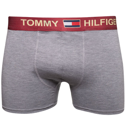 GIFTBOX Bokserki męskie TOMMY HILFIGER majtki PREZENT 3 PARY BAWEŁNA czarne/szare/grafitowe