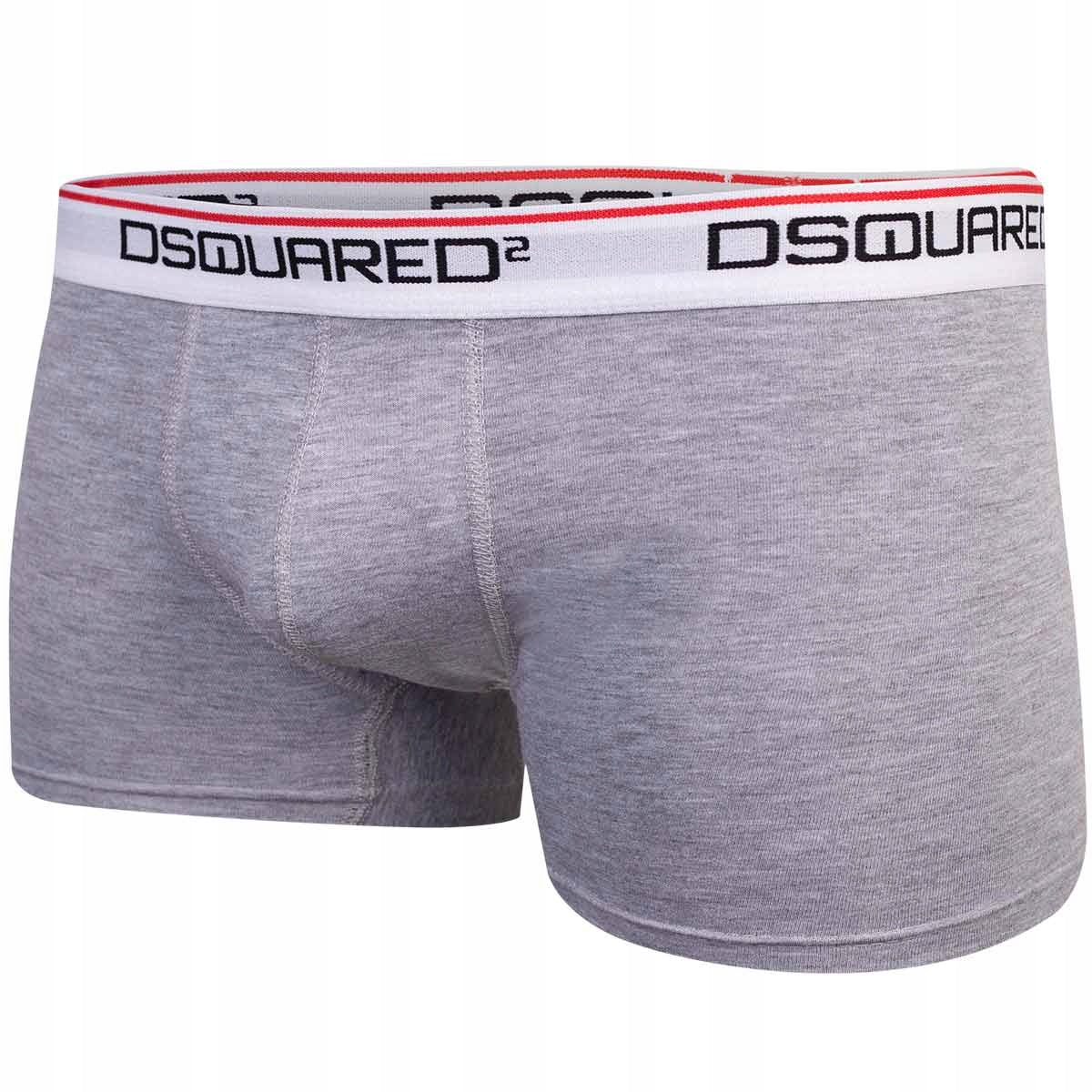 Męskie bokserki bawełniane majtki DSQUARED2 3P czarne, granatowe, szare