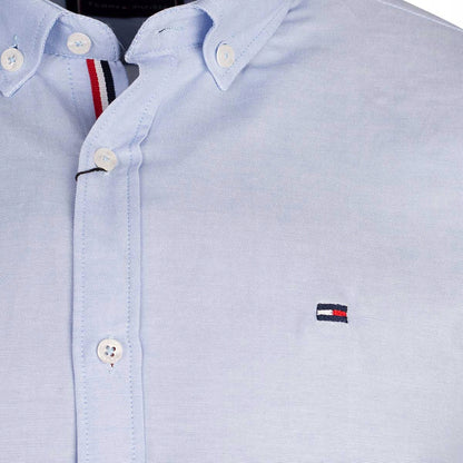 Koszula męska TOMMY HILFIGER długi rękaw BAWEŁNA niebieska