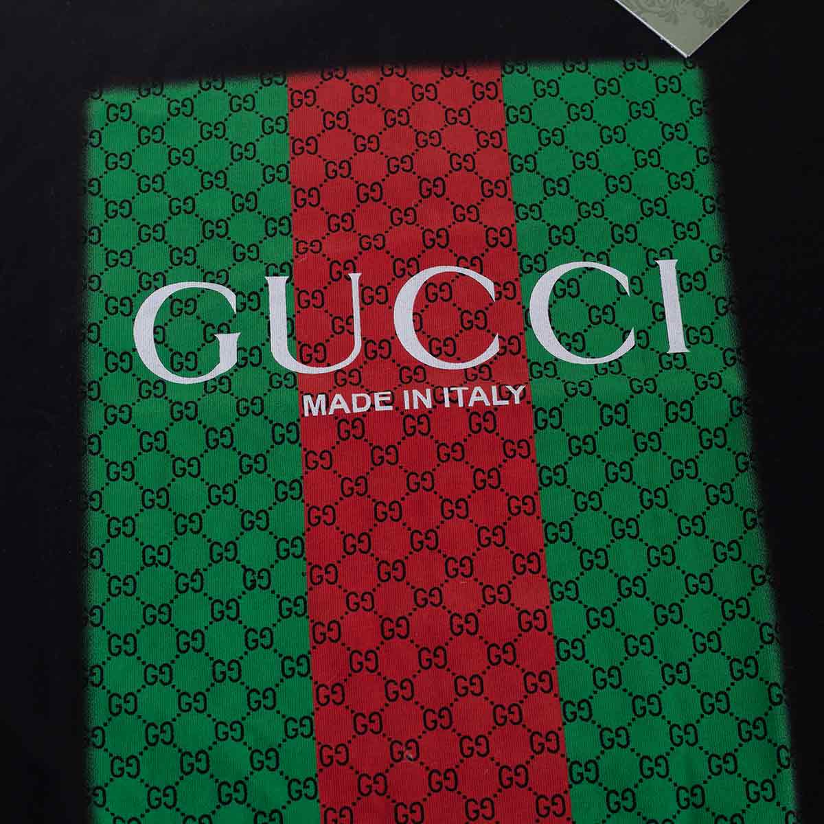 Koszulka męska t-shirt GUCCI 100% bawełna czarna
