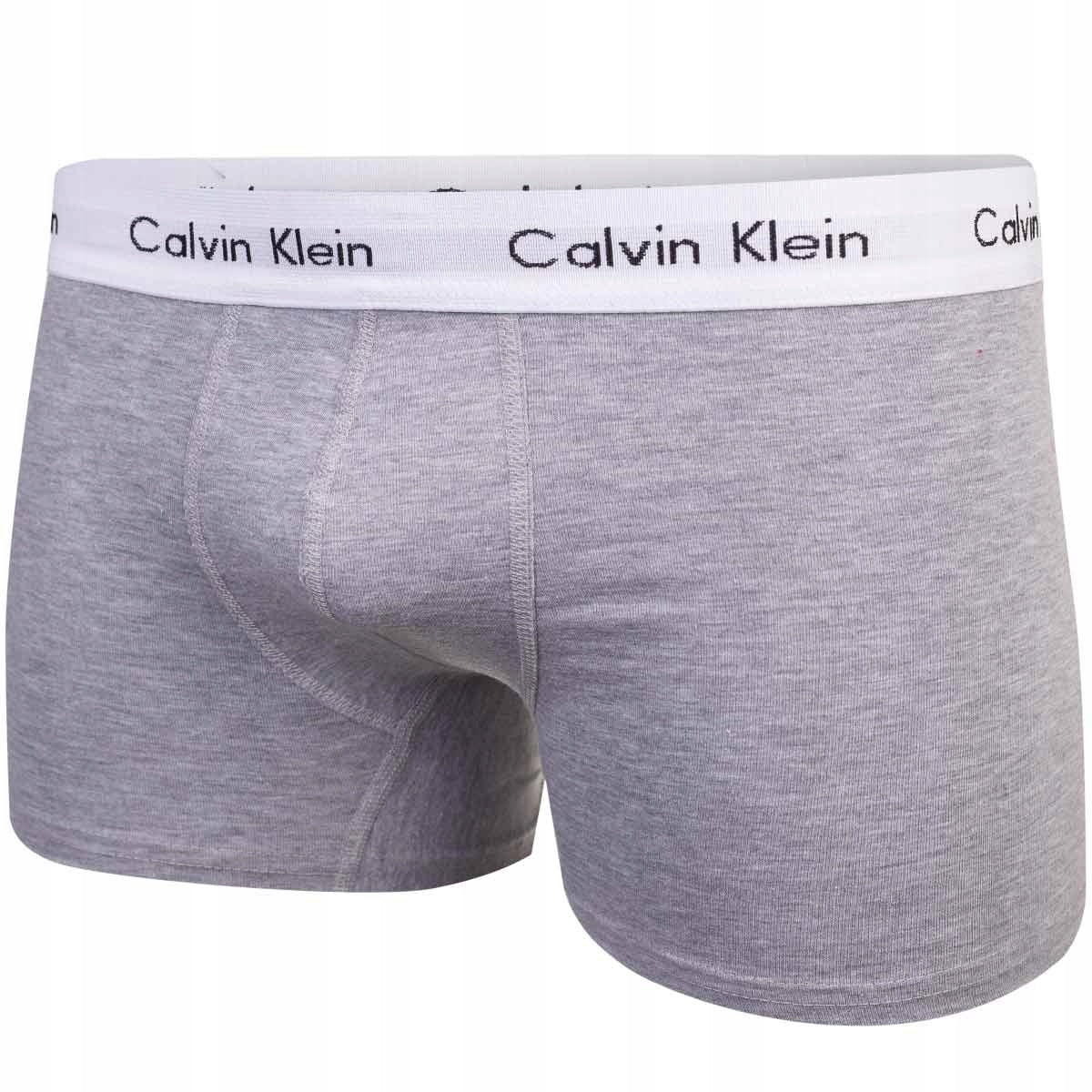 Męskie bokserki bawełniane CALVIN KLEIN 3P czarne, granatowe, szare