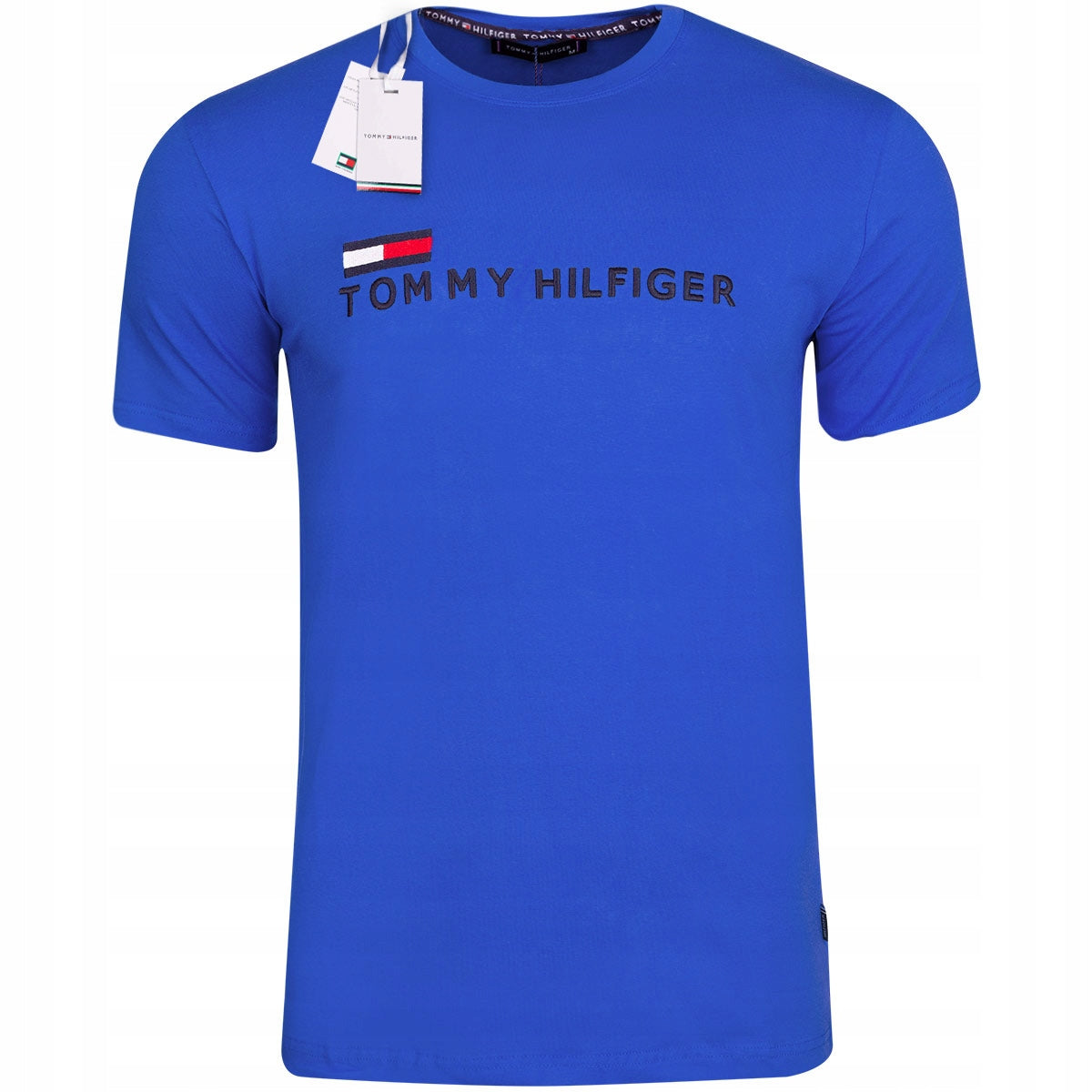 Koszulka męska t-shirt TOMMY HILFIGER 100% bawełna niebieska