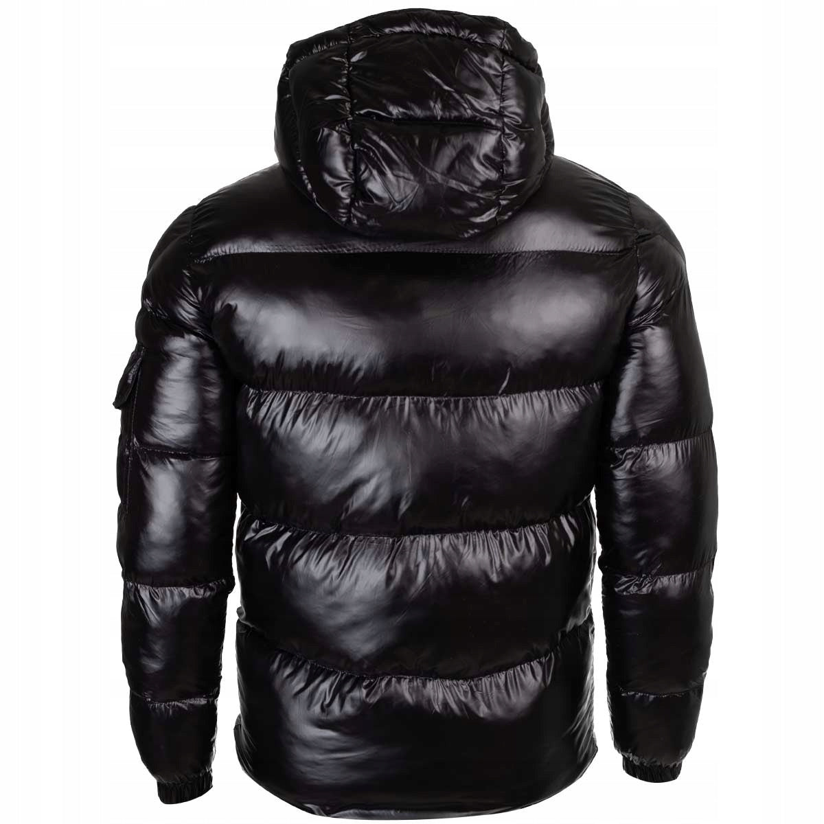 Pikowana puchowa kurtka męska MONCLER zimowa czarna 46