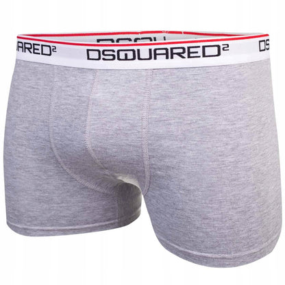 Męskie bokserki bawełniane majtki DSQUARED2 3P czarne, granatowe, szare