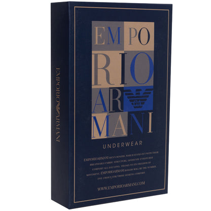 GIFTBOX Bokserki męskie EMPORIO ARMANI majtki PREZENT 3 PARY BAWEŁNA czarne