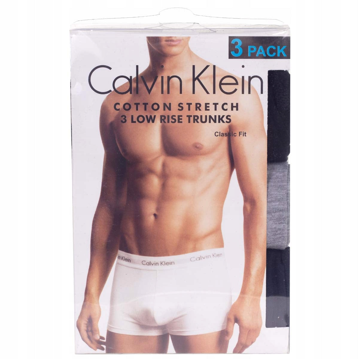 Męskie bokserki bawełniane CALVIN KLEIN 3P czarne, granatowe, szare