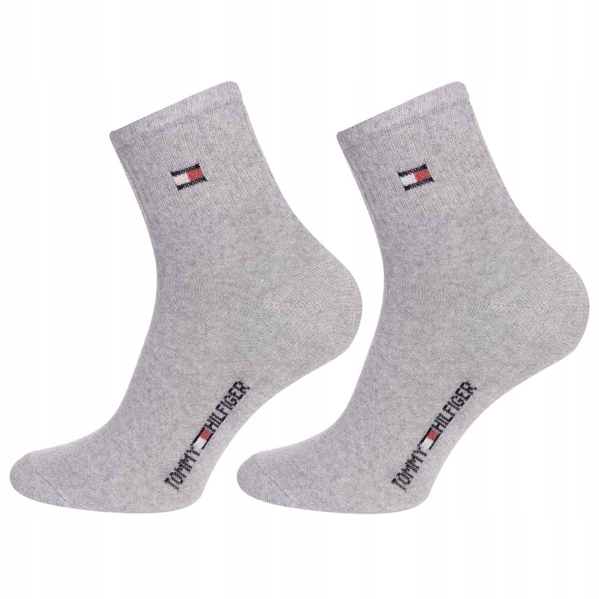 Skarpetki TOMMY HILFIGER skarpety 12 par bawełna czarne/szare/białe