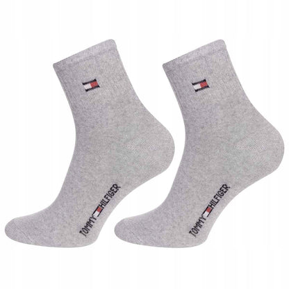 Skarpetki TOMMY HILFIGER skarpety 12 par bawełna czarne/szare/białe