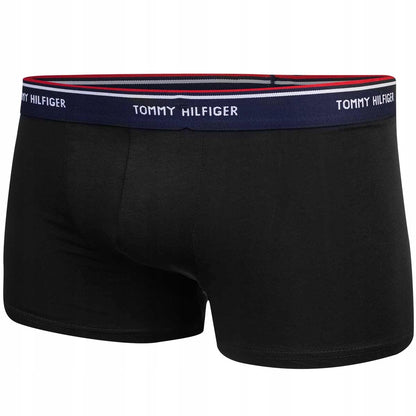 Męskie bokserki majtki TOMMY HILFIGER 3P czarne, granatowe, szare
