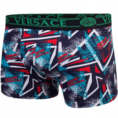 Męskie bokserki GIFTBOX PREZENT majtki VERSACE 3P granatowe, czerwone