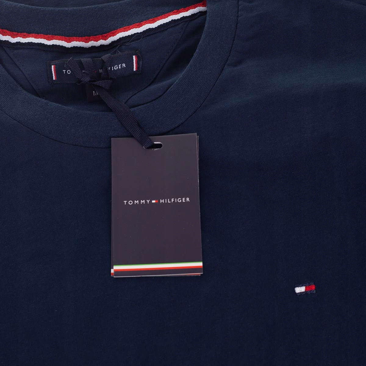 Koszulka męska t-shirt TOMMY HILFIGER 100% bawełna granatowa
