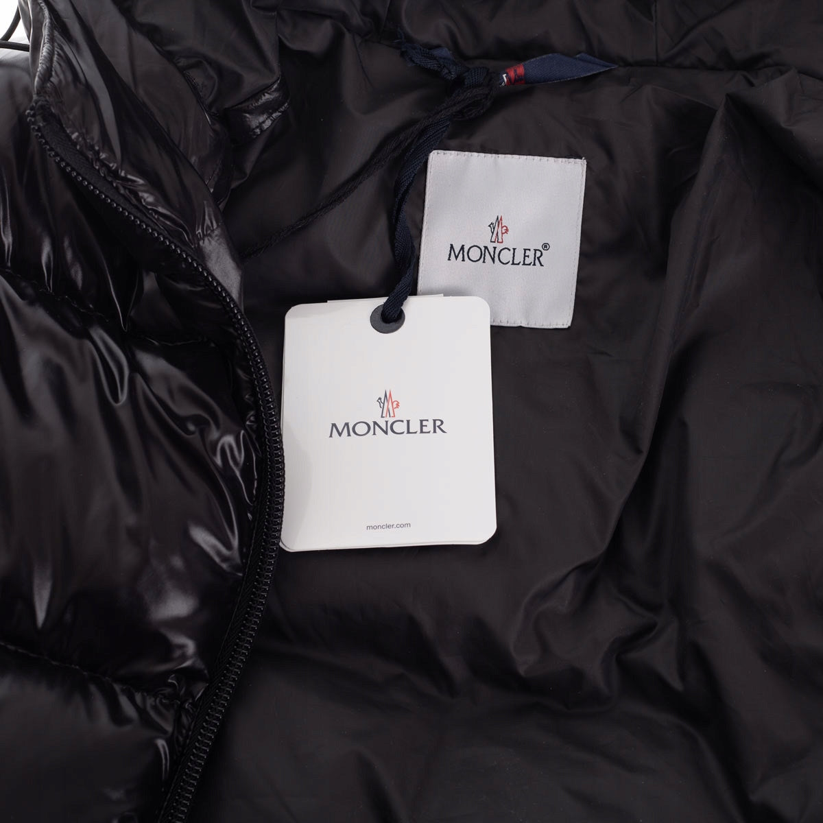 Pikowana puchowa kurtka męska MONCLER zimowa czarna 52