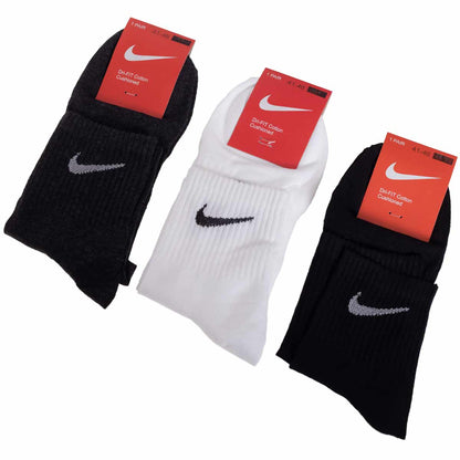 Skarpetki NIKE skarpety 100% bawełna 12 PAR białe/czarne/grafitowe