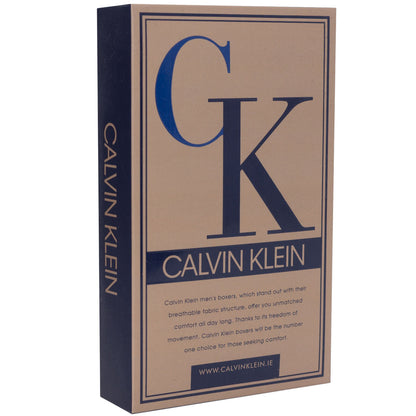 GIFTBOX Bokserki męskie CALVIN KLEIN majtki PREZENT 3 PARY BAWEŁNA czarne/szare/grafitowe