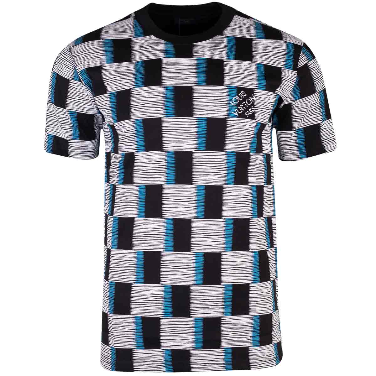 Koszulka męska t-shirt LOUIS VUITTON 100% bawełna biało-czarna