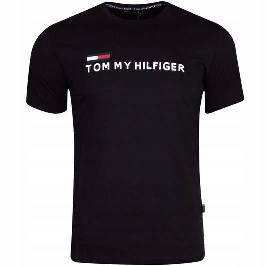 Koszulka męska t-shirt TOMMY HILFIGER 100% bawełna czarna