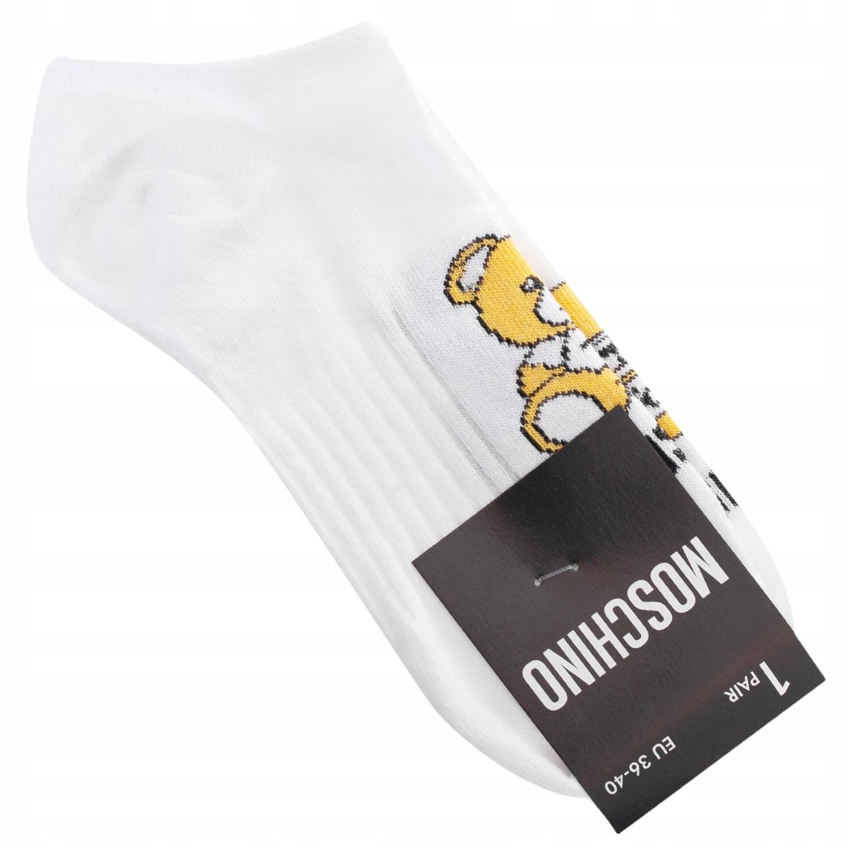 Skarpetki MOSCHINO stopki 12 PAR bawełna białe