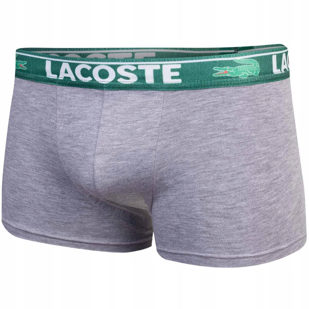 Męskie bokserki GIFTBOX PREZENT bawełniane majtki LACOSTE 3P