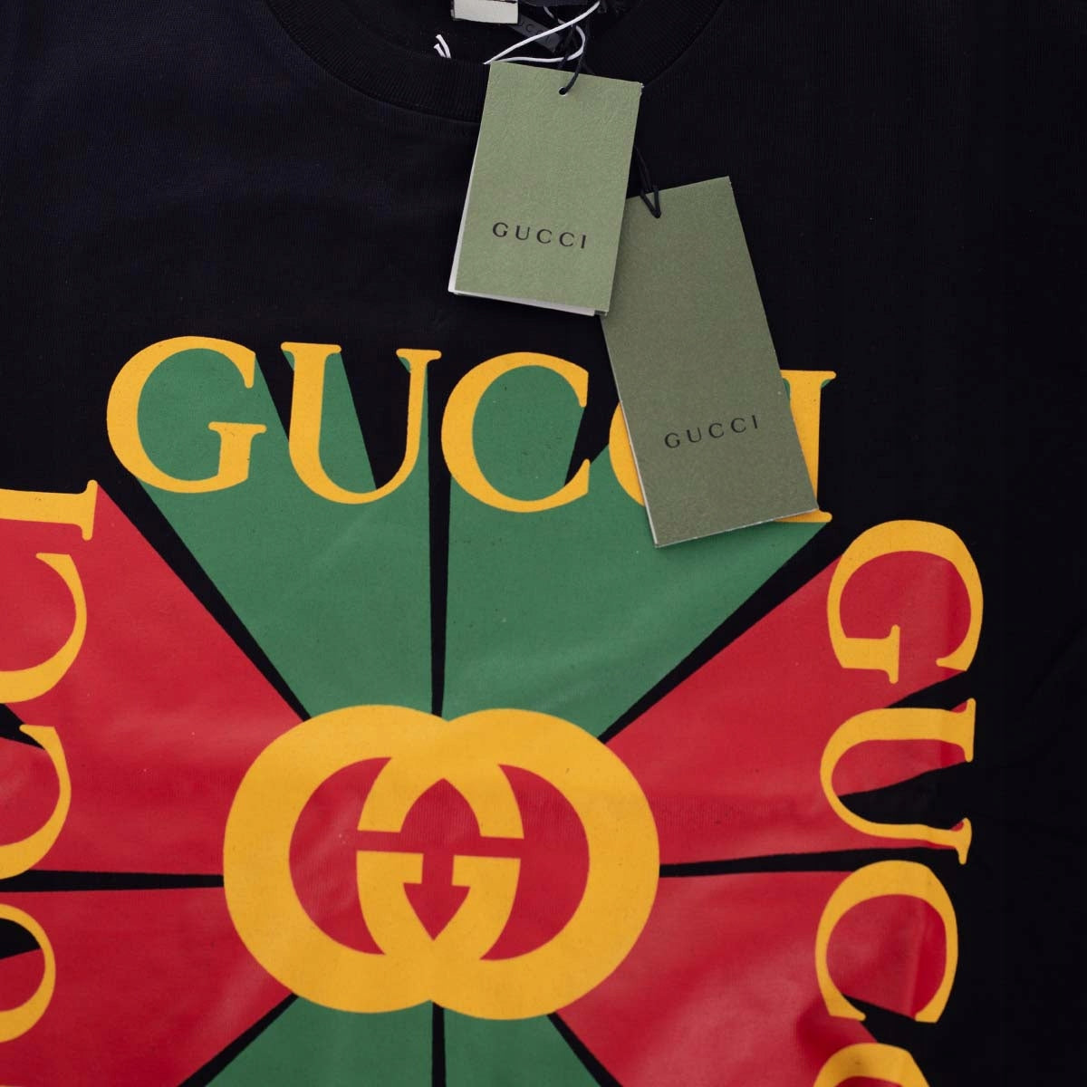 Koszulka męska t-shirt GUCCI 100% bawełna czarna