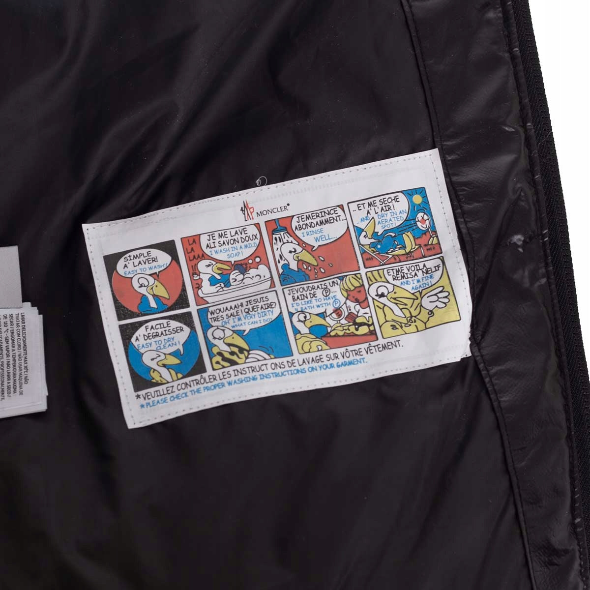Pikowana puchowa kurtka męska MONCLER zimowa czarna 52