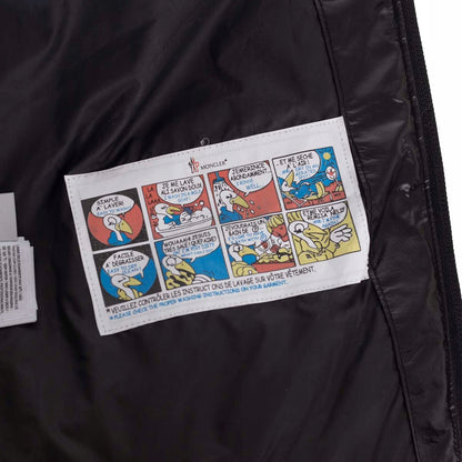 Pikowana puchowa kurtka męska MONCLER zimowa czarna 52