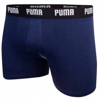 Męskie bokserki bawełniane majtki PUMA 3P czarne, granatowe, szare