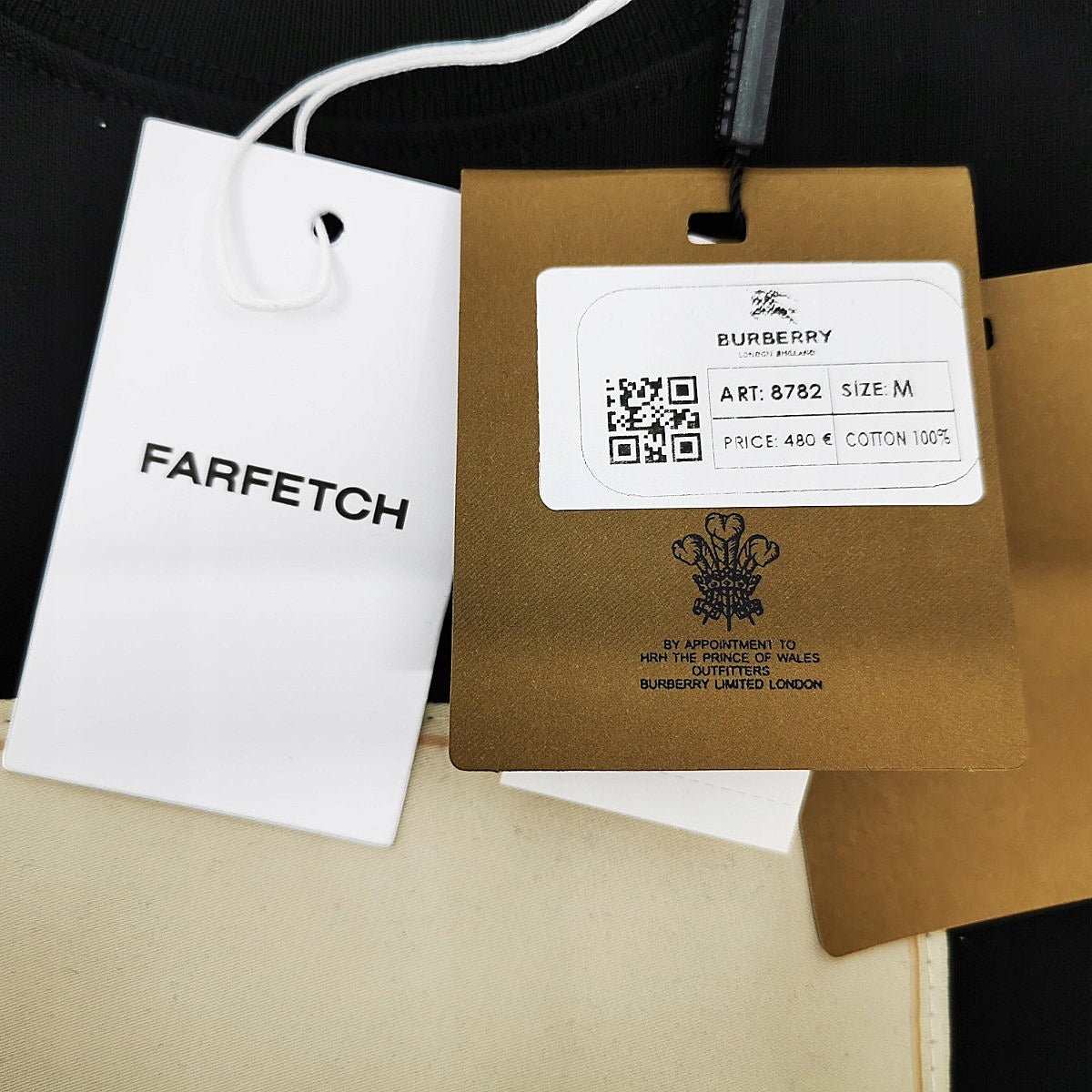 Koszulka męska t-shirt BURBERRY 100% bawełna czarna