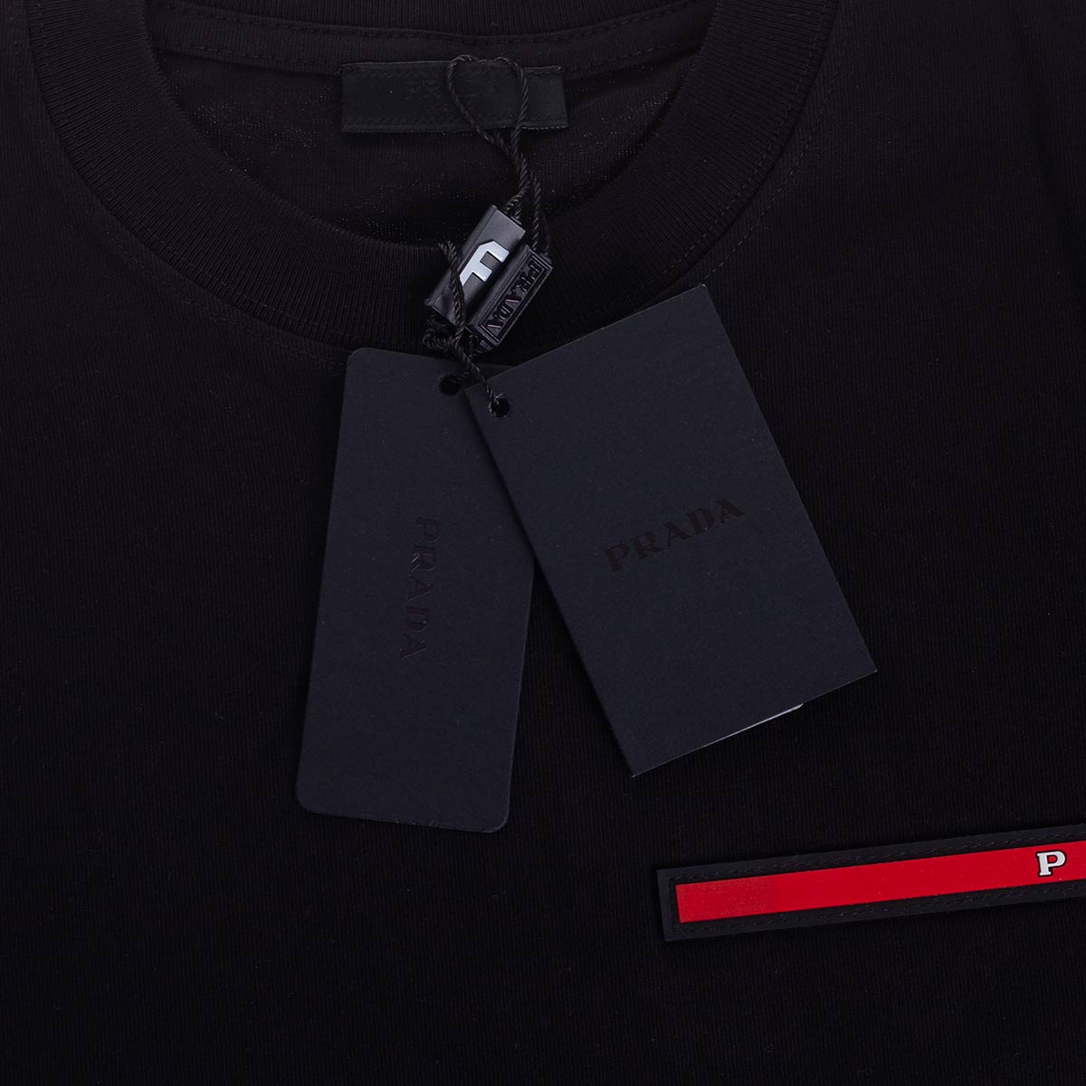 Koszulka męska t-shirt PRADA 100% bawełna czarna