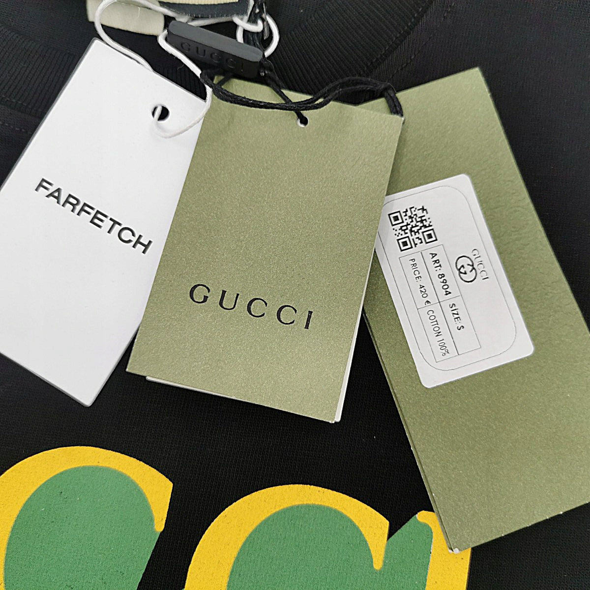 Koszulka męska t-shirt GUCCI 100% bawełna czarna