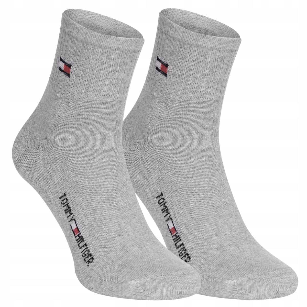 Skarpetki TOMMY HILFIGER skarpety 12 par bawełna czarne/szare/białe
