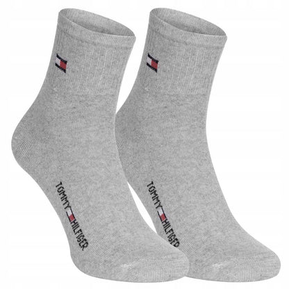 Skarpetki TOMMY HILFIGER skarpety 12 par bawełna czarne/szare/białe
