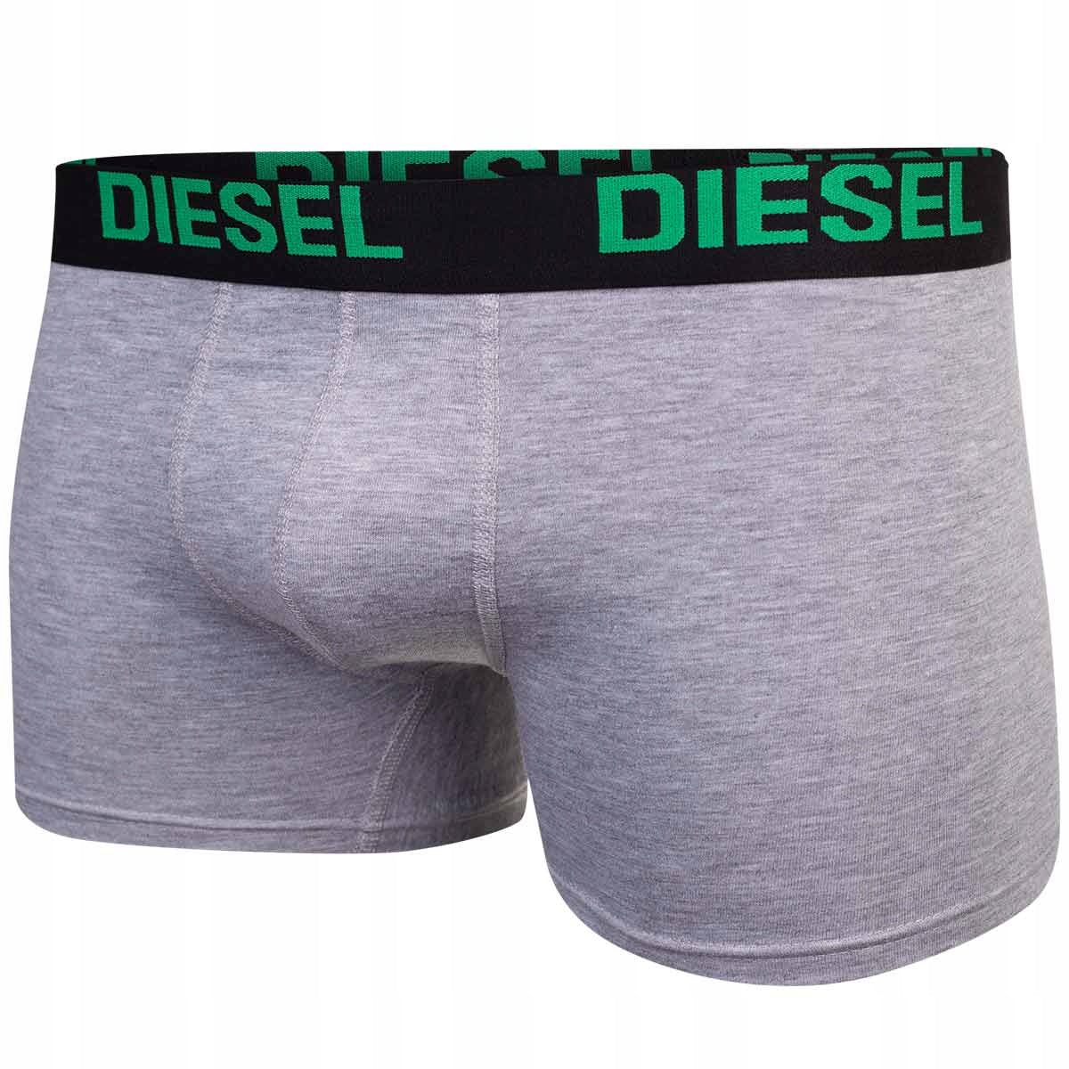 Męskie bokserki bawełniane majtki DIESEL 3P czarne, granatowe, szare