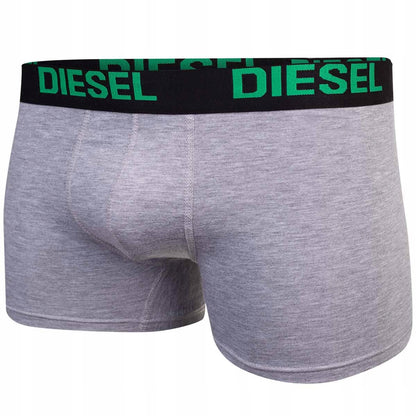 Męskie bokserki bawełniane majtki DIESEL 3P czarne, granatowe, szare
